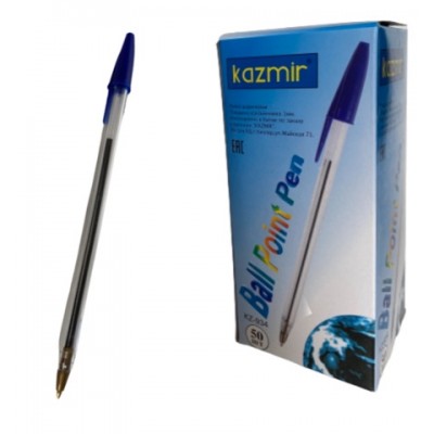 Ручка KAZMIR шариковая  KZ-934прозрачный корпус 0.7мм(50шт/уп)